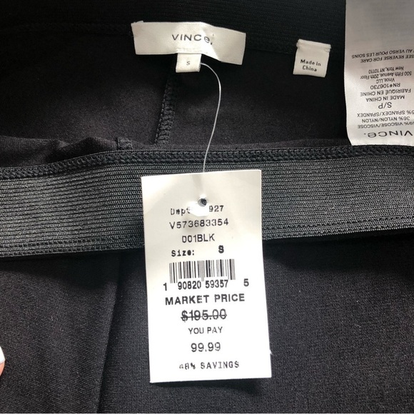Vince High Waist Black Stretch Leggings Size Small NWT - Picture 1 of 6